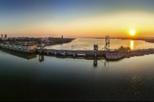 The Novosibirsk hydropower station